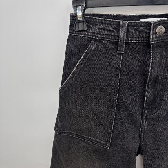 PISTOLA NWT Evereve Penny Utility High Rise Wide Leg Black Denim Collins // 24 - Picture 7 of 16